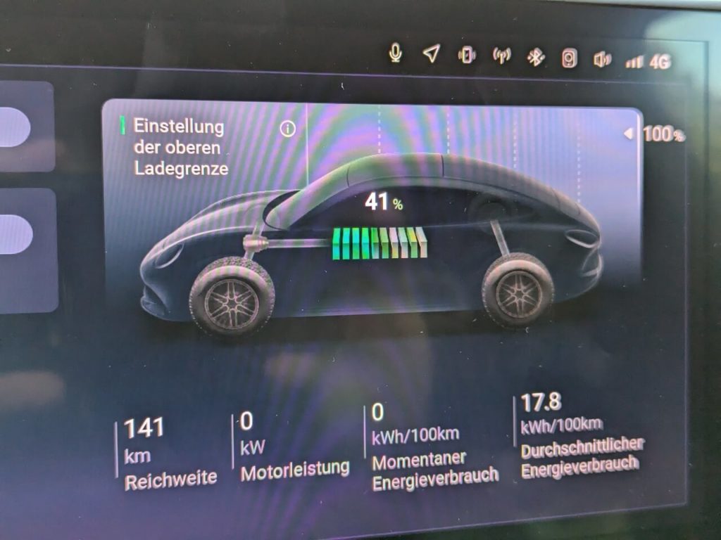 Autobahn-Verbrauch mit rund 17 kWh/100 km