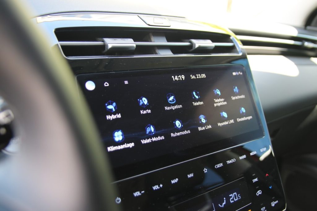 Nutzerfreundliches Menü: Touchscreen im Hyundai Tucson NX4