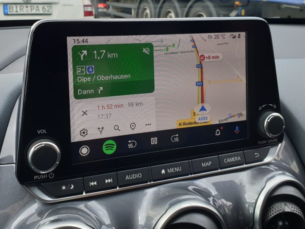 Android Auto im Juke Navigation mit Google Maps