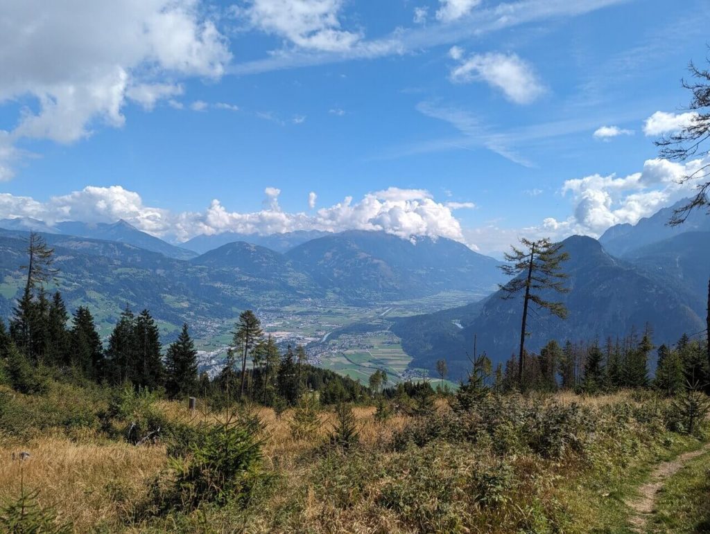 Lienzer Dolomiten: Panorama-Fotoaufnahme vom Berg Hochstein an der Felbertauernstraße