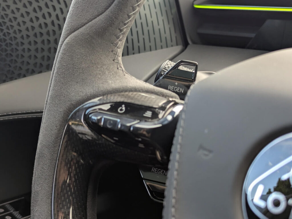 Rekuperationssteuerung am Lenkrad