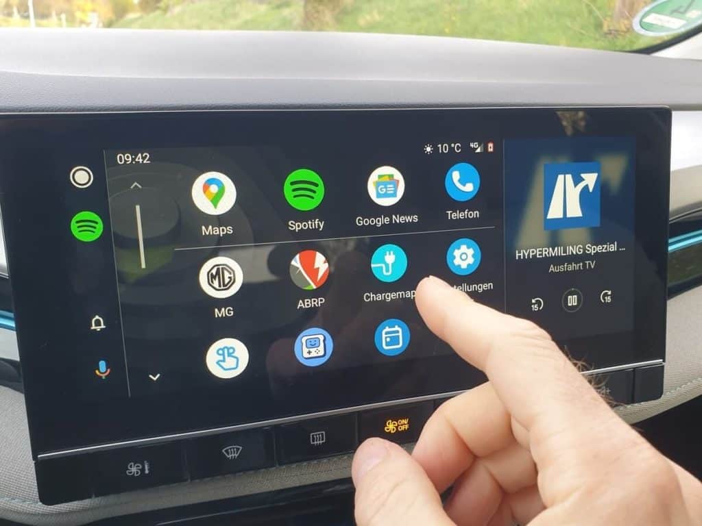 MG5 Android Auto, Ausfahrt TV