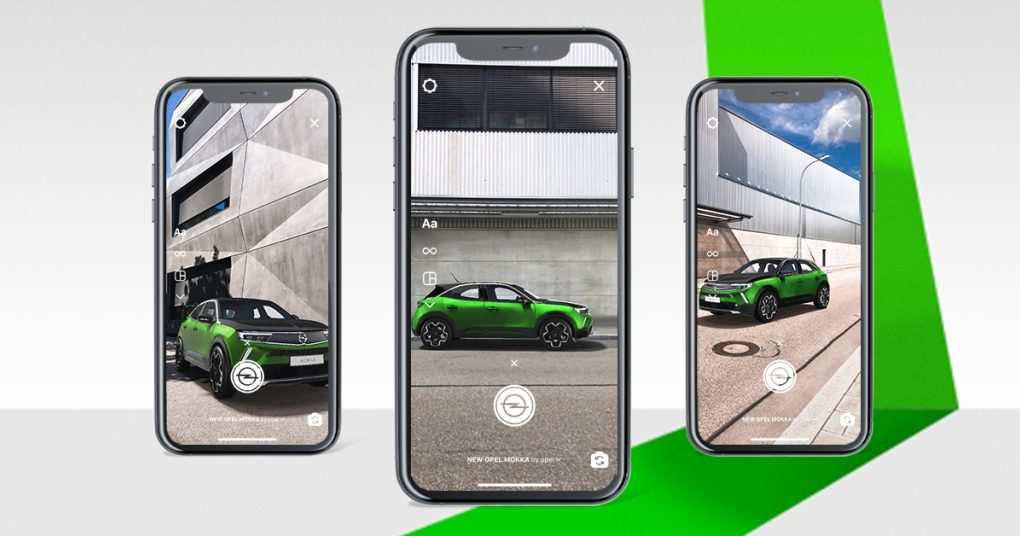 Augmented Reality, Opel Mokka, AR-Filter für Instagram und Facebook